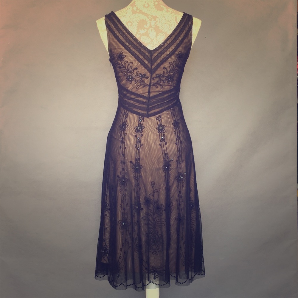 BCBG Sheer Tulle & Lace Cocktail Dress Size 0